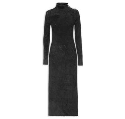 Vestido Jude Knit in Chenille - Preto