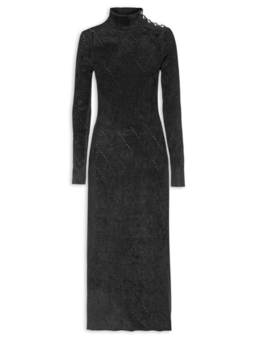 Vestido Jude Knit in Chenille - Preto