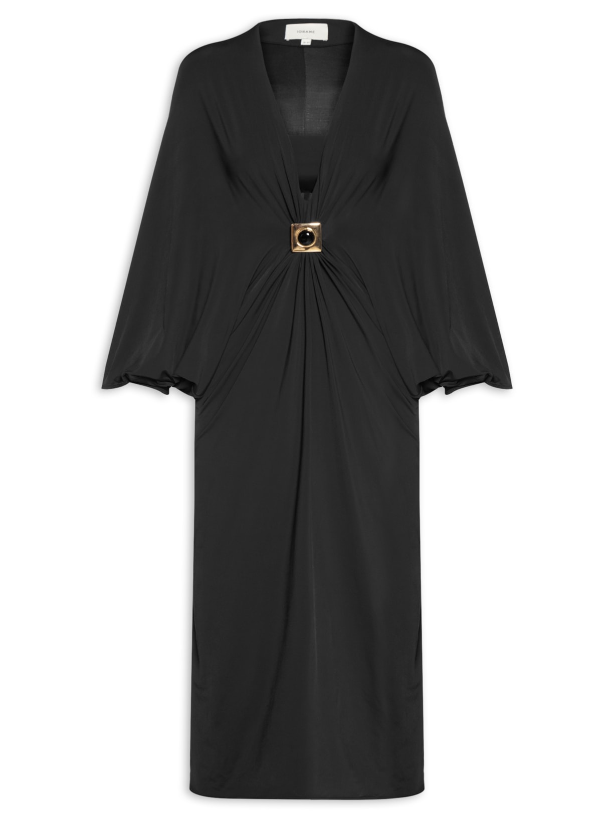 Vestido Kaftan Alana Preto Iorane + Silvia Braz