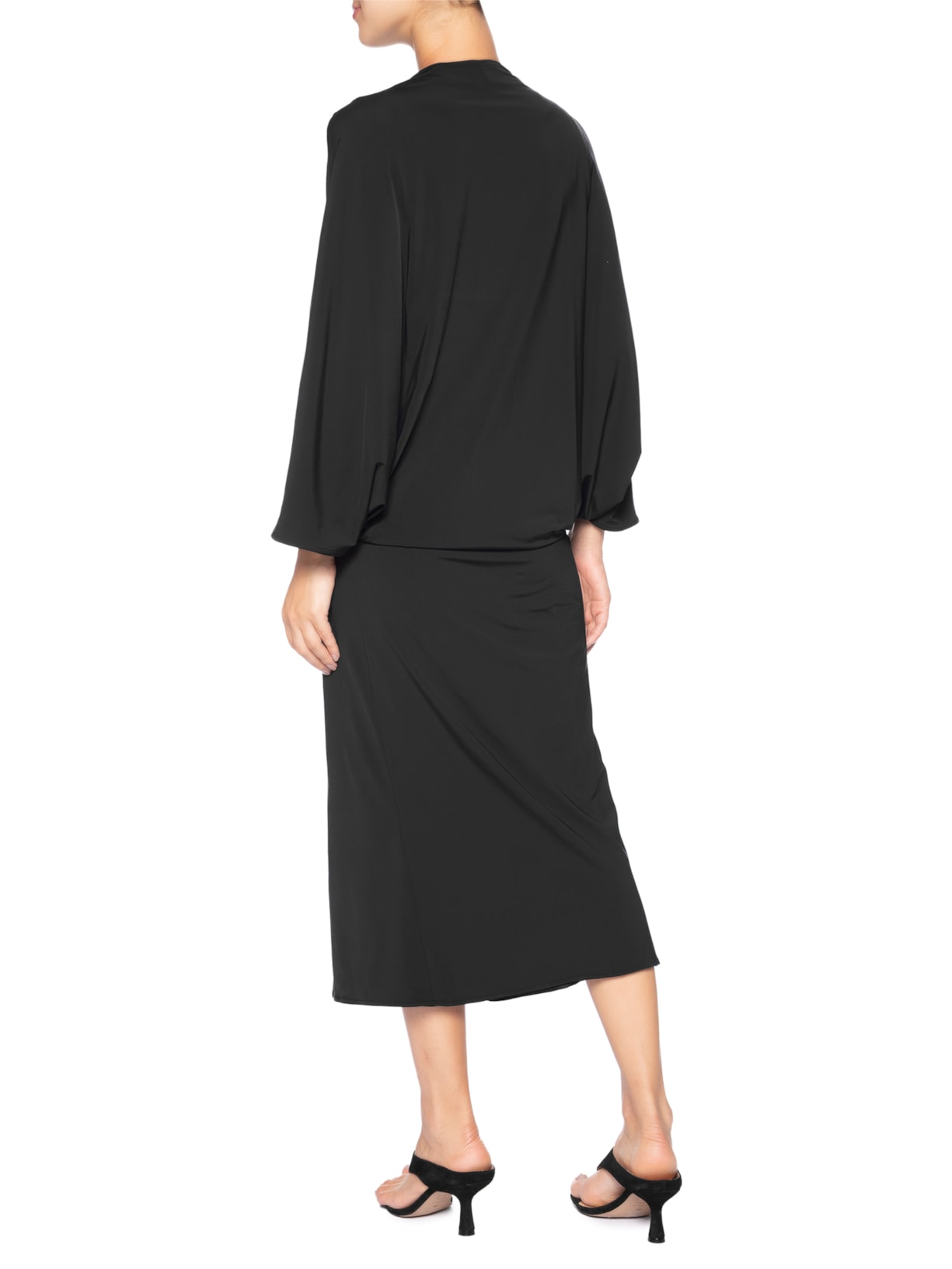 Vestido Kaftan Alana Preto Iorane + Silvia Braz