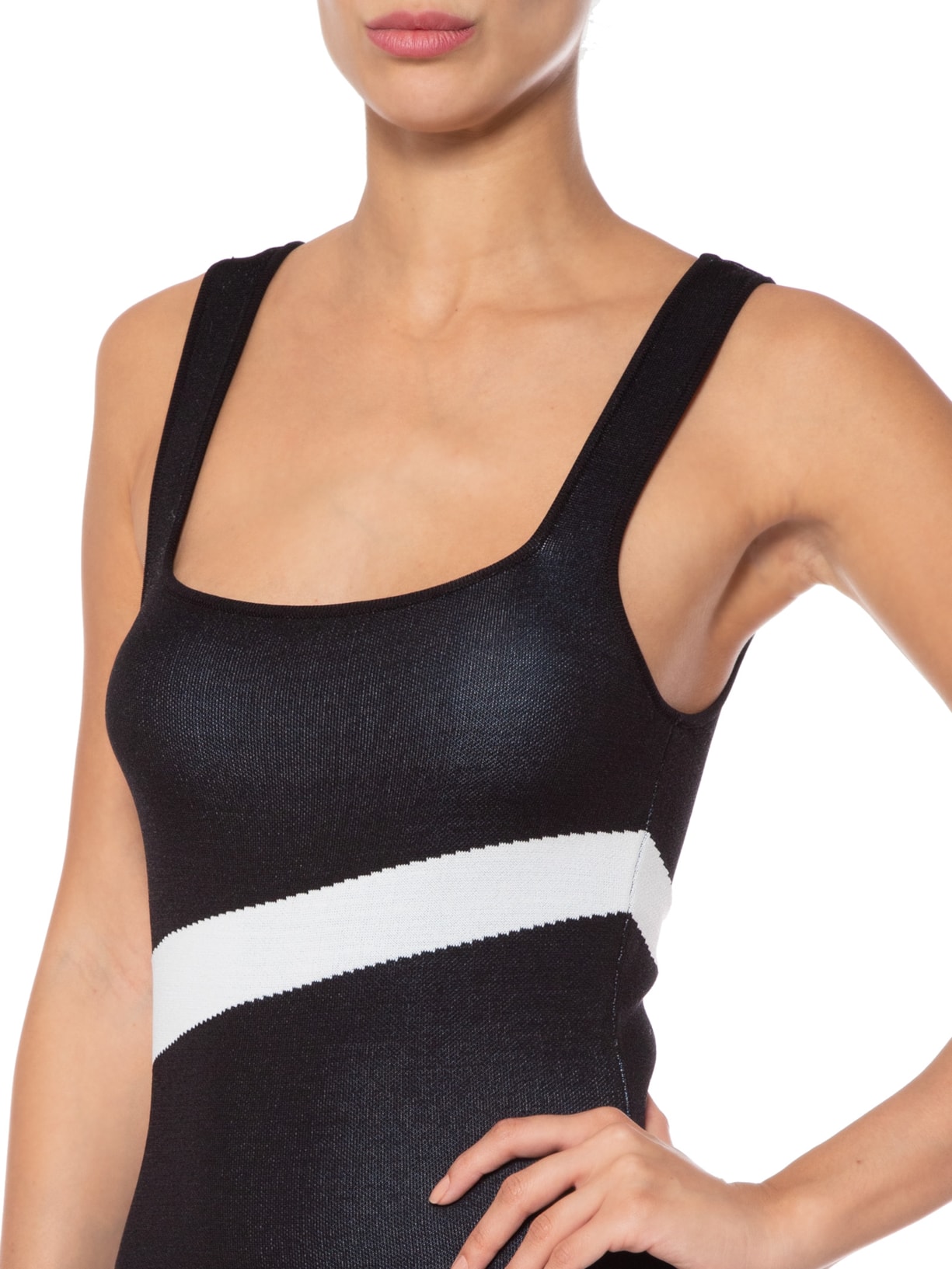 Vestido Katie Marble Wave Preto Staud