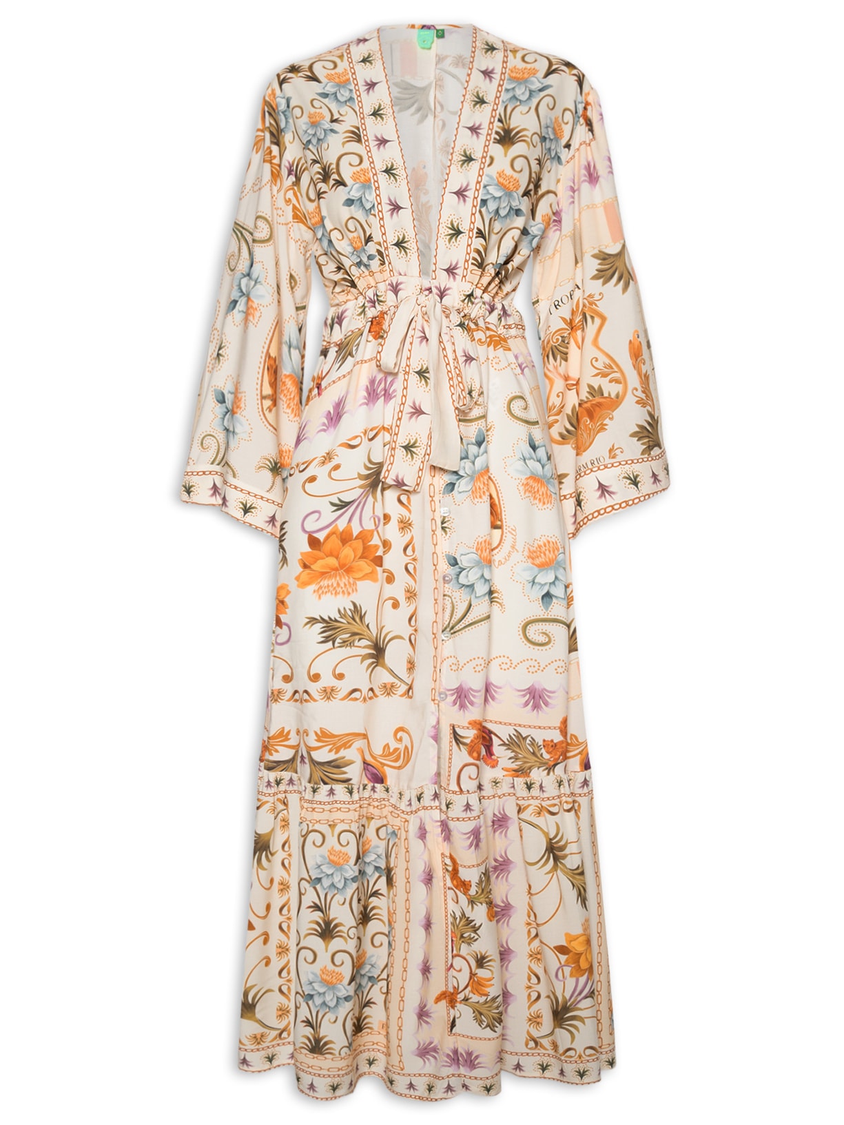 Vestido Kimono Delicadeza De Verão - Bege