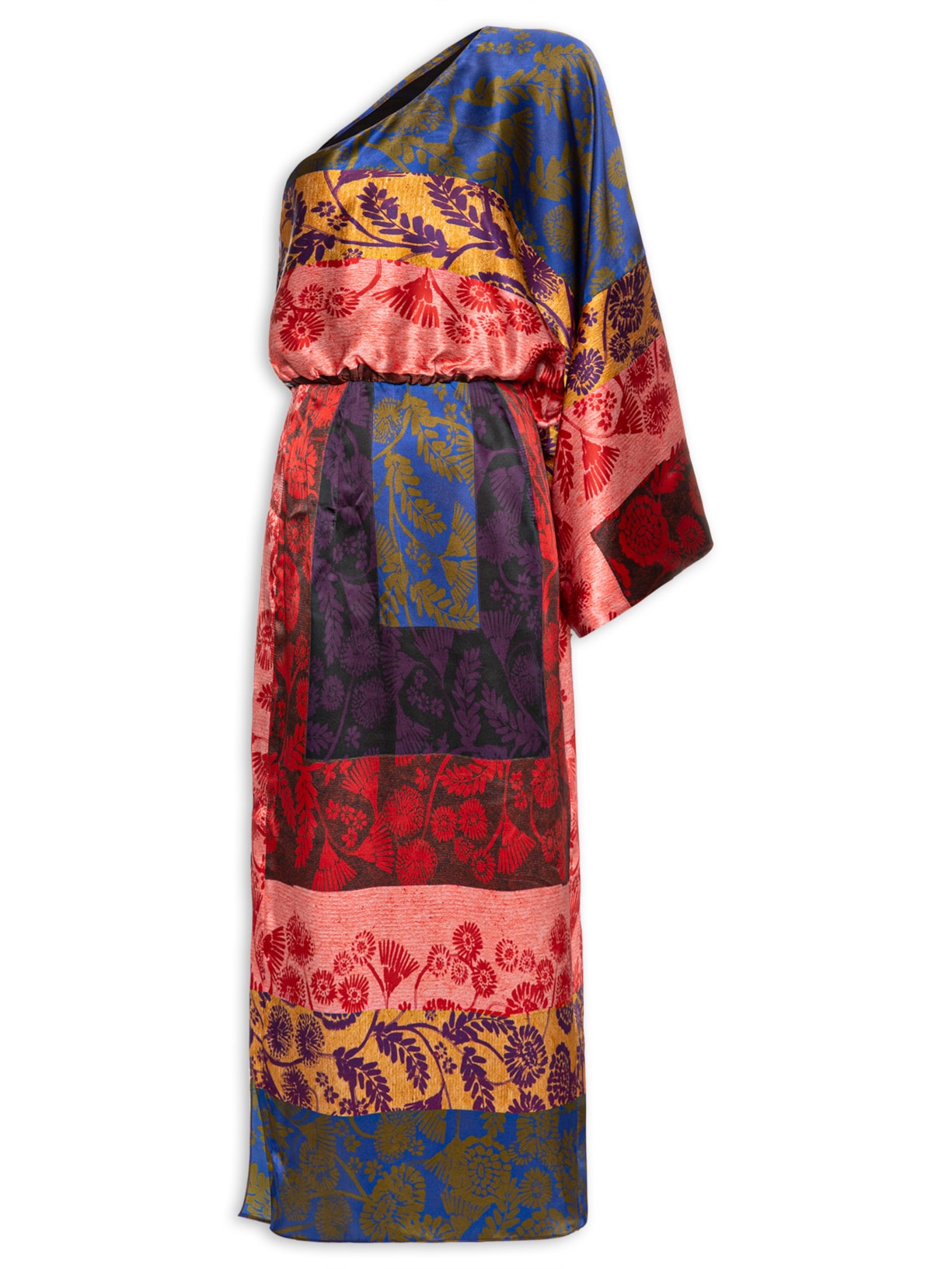 Vestido Kimono Lenço Floral - Rosa