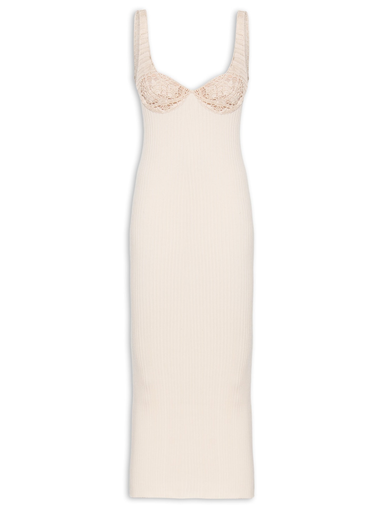 Vestido Knitwear 20 Dress Cream - Bege