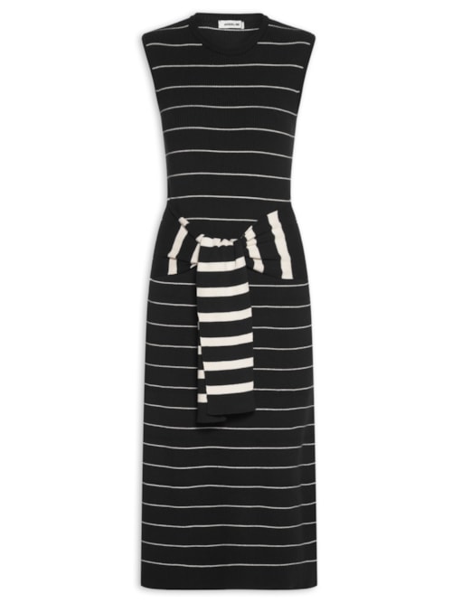 Vestido Laço Navy - Preto