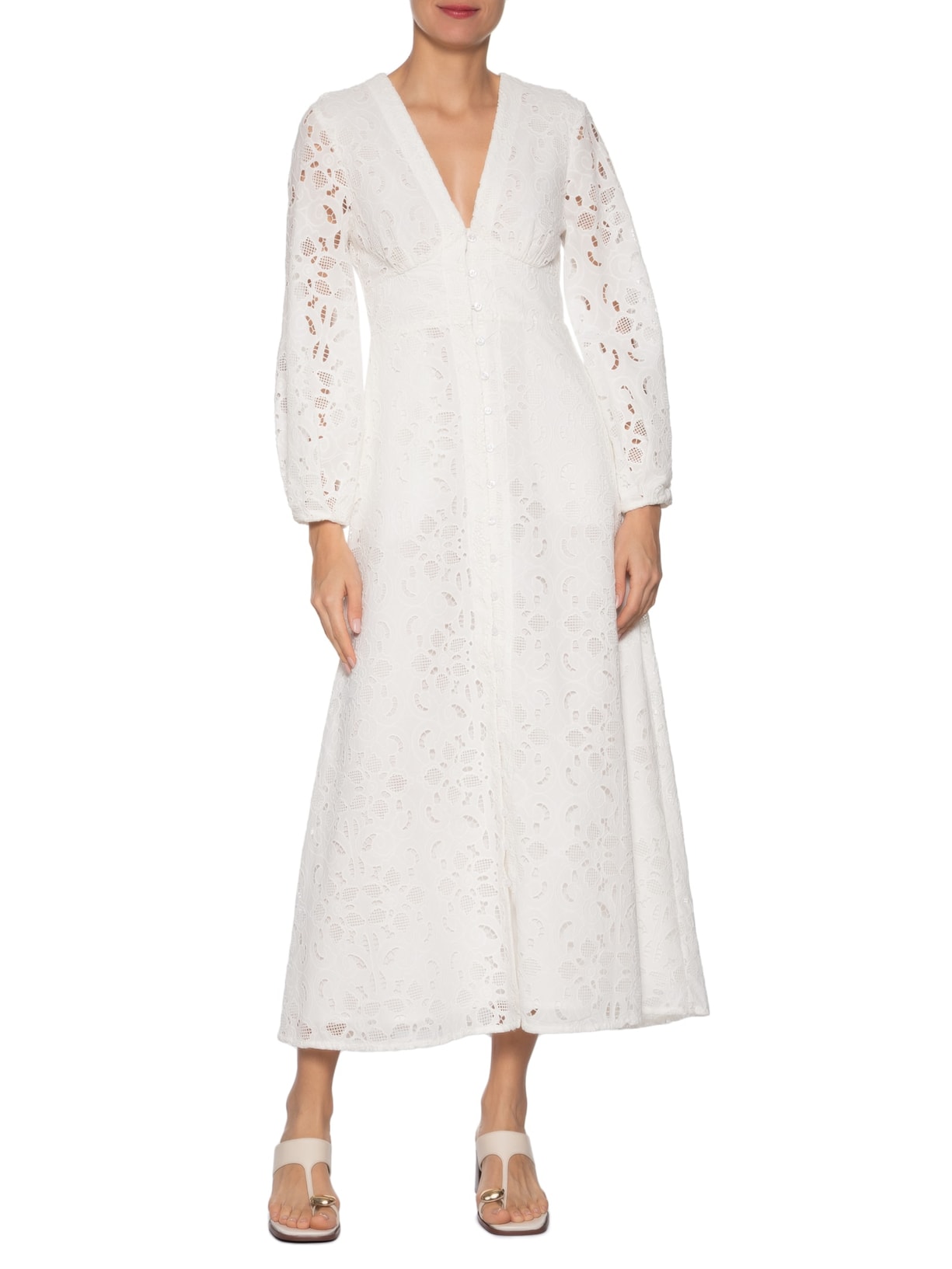 Vestido Laila Off White Carol Bassi