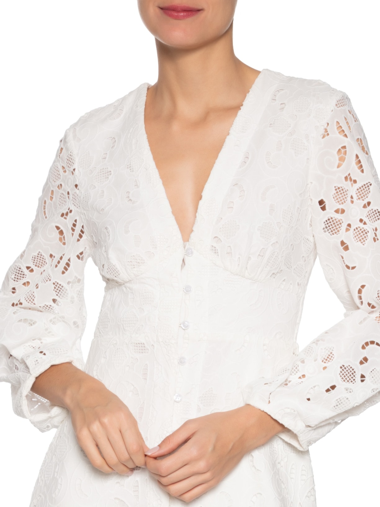 Vestido Laila Off White Carol Bassi