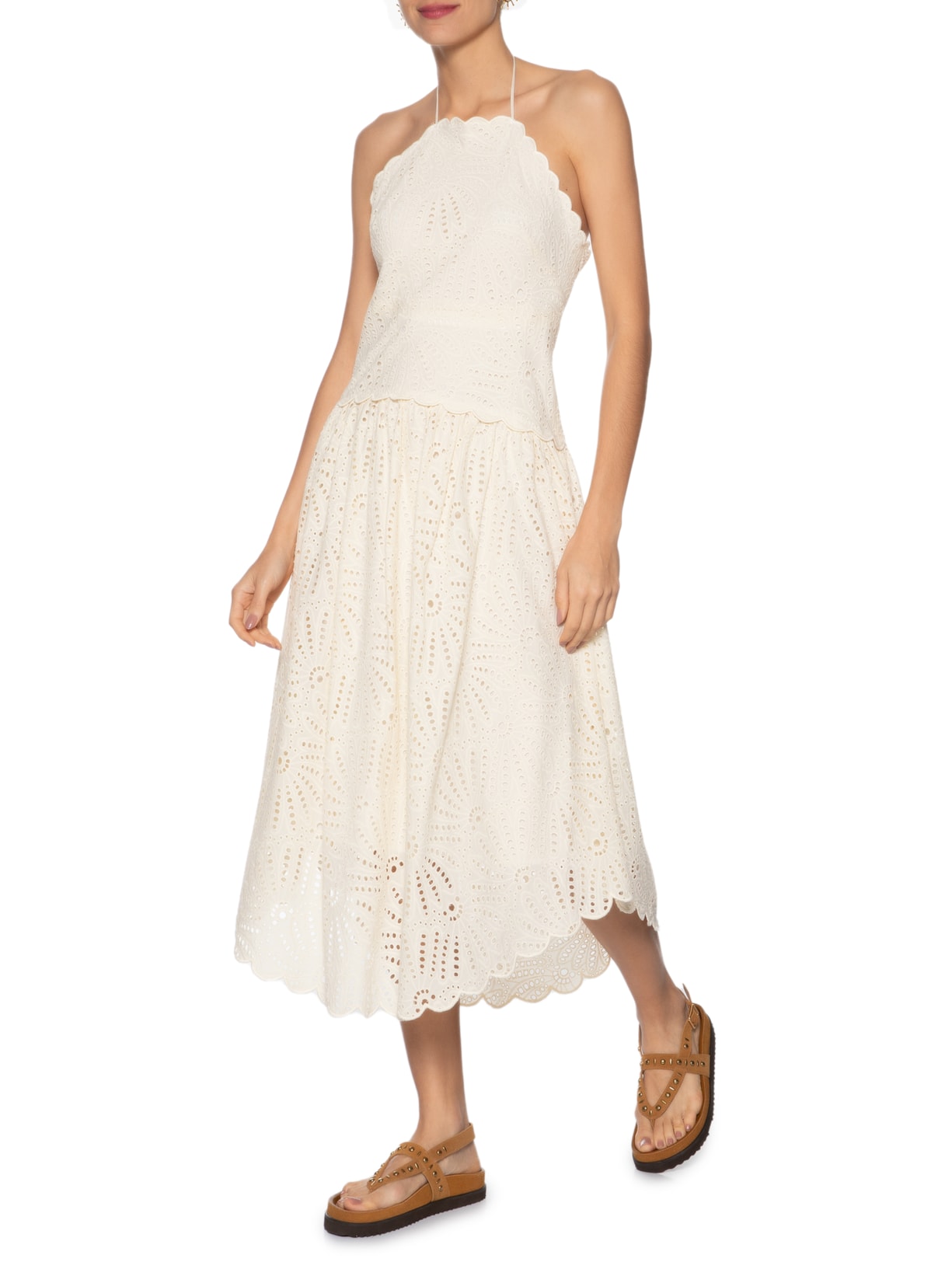 Vestido Laise Copacabana Off White Farm