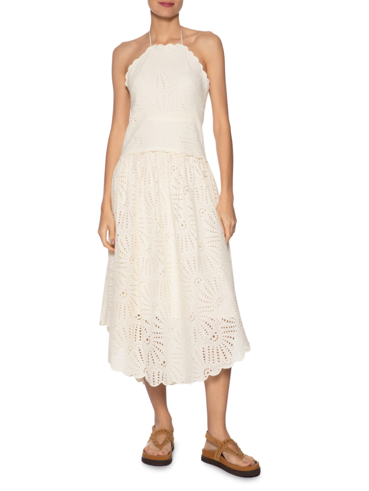 Vestido Laise Copacabana Off White Farm