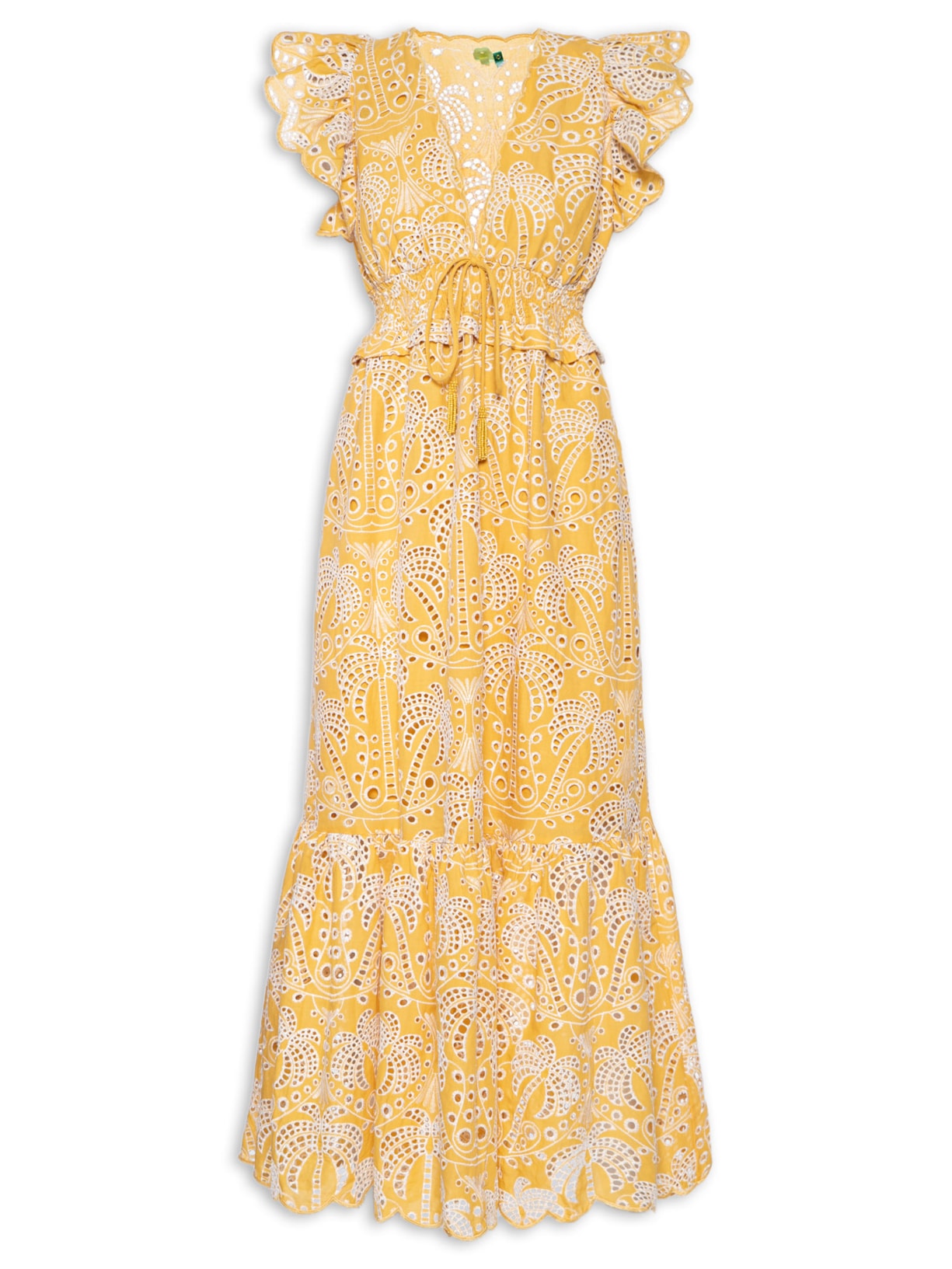 Vestido Laise Coqueiro Delicadeza - Amarelo
