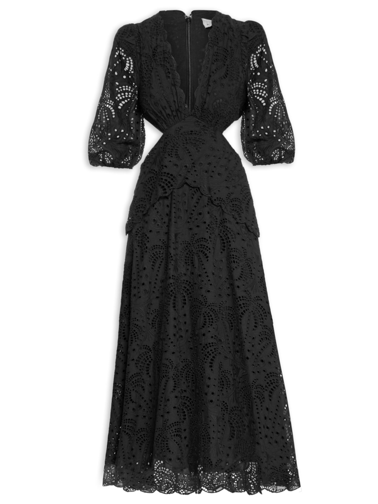 Vestido Laise Coqueiro Tropical - Preto