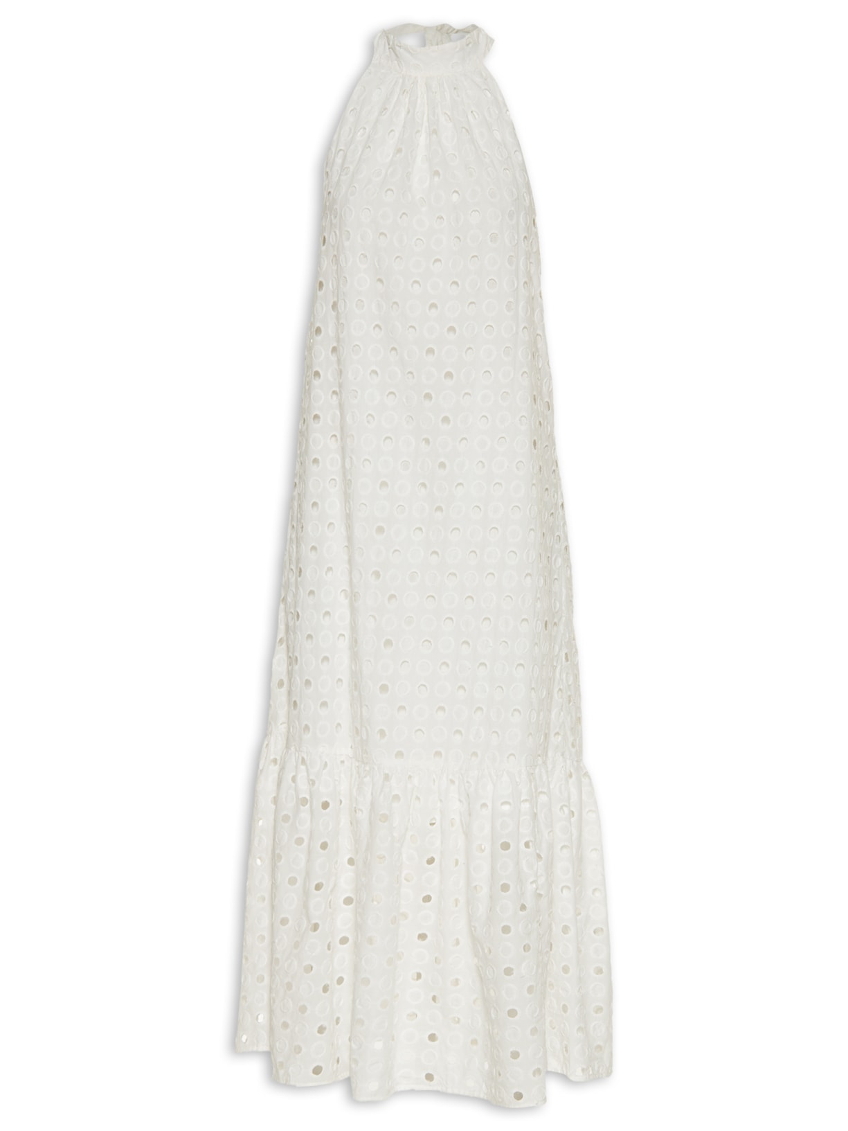 Vestido Laise Cropped Gola Alta - Branco