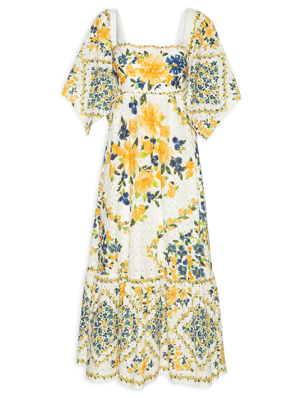 Vestido Laise Flor De Açai - Off White
