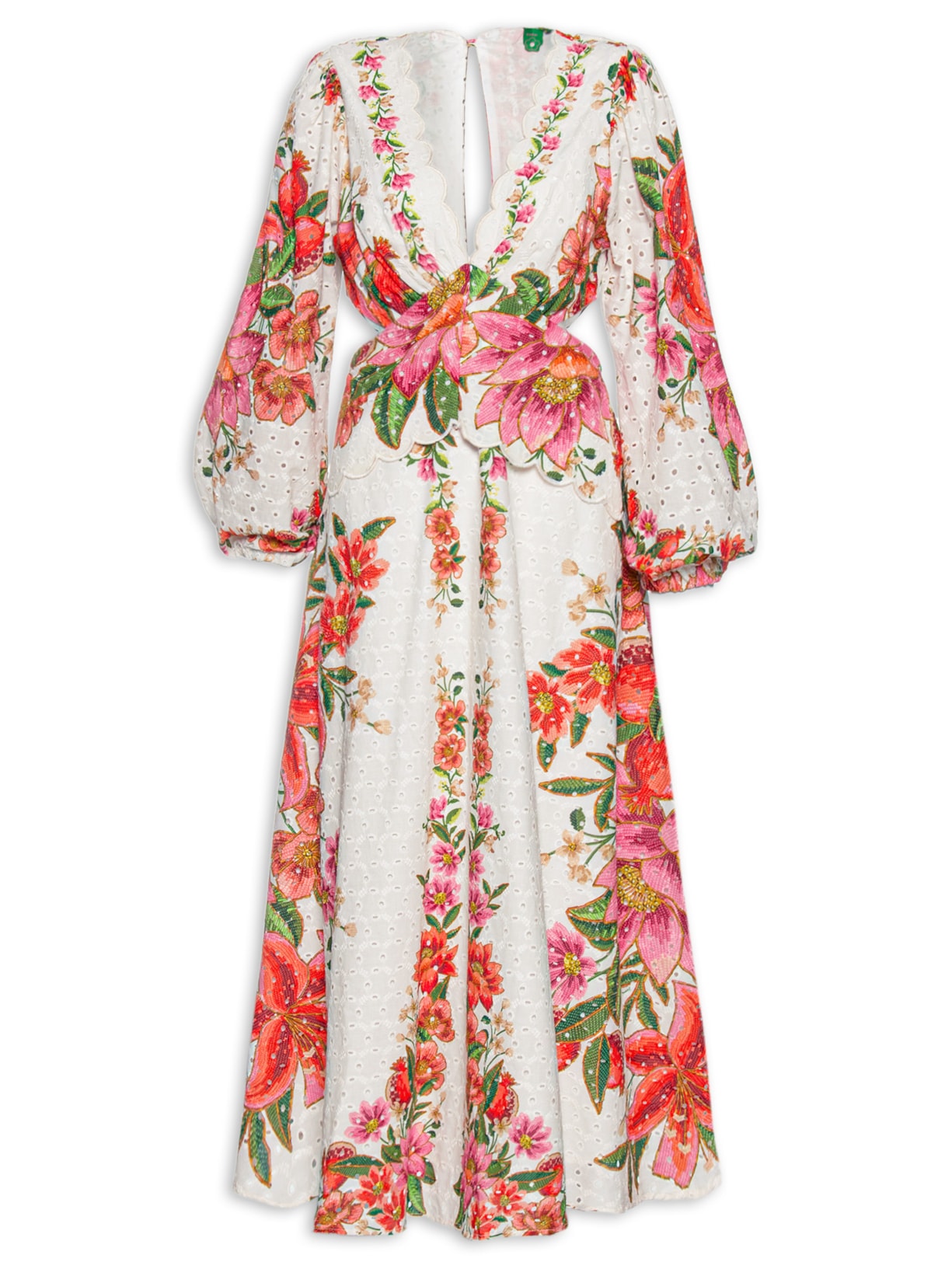Vestido Laise Floral De Verão - Rosa