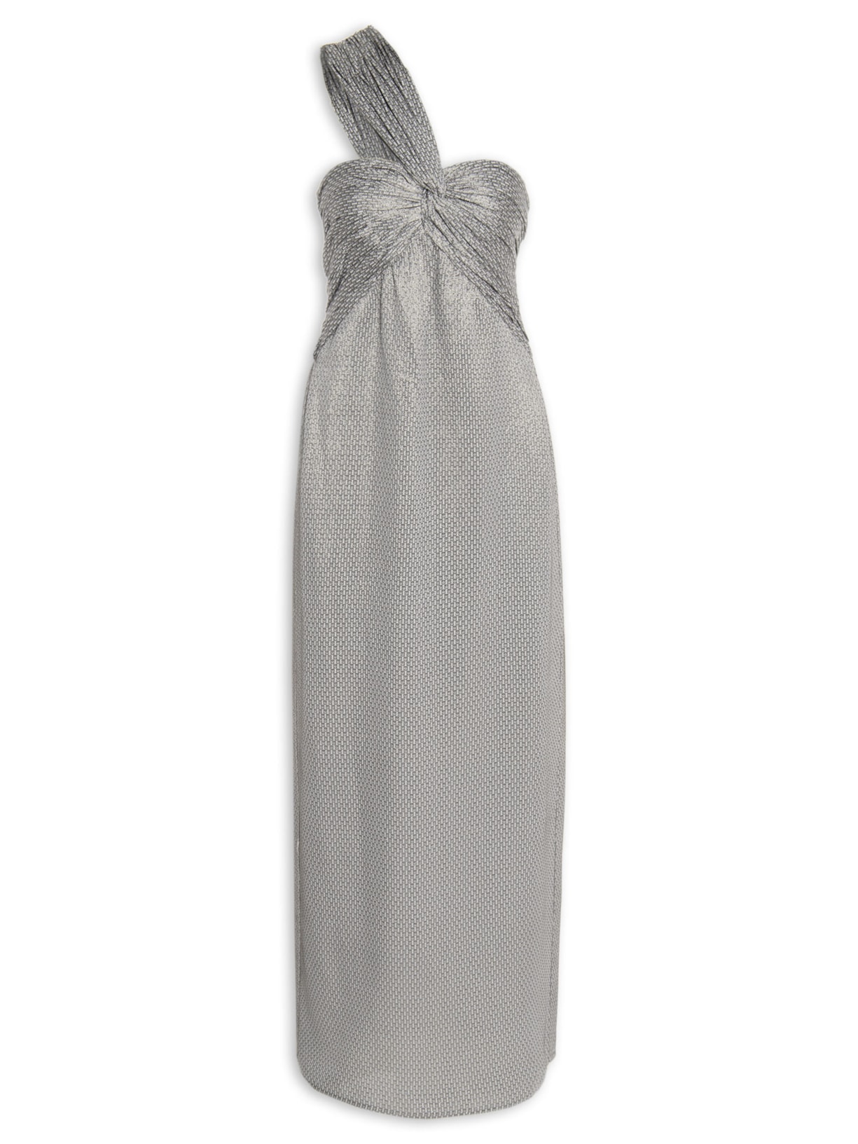 Vestido Lame Jacquard Julia - Prata