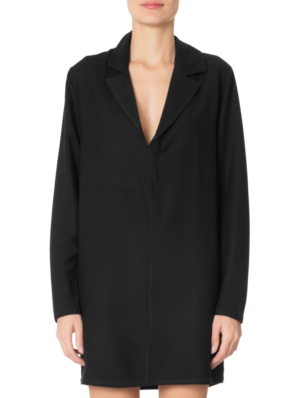 Vestido Lapelas Preto Forum