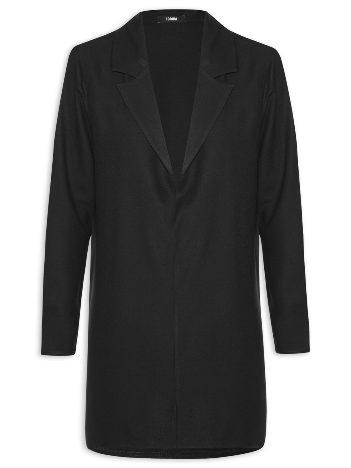 Vestido Lapelas - Preto