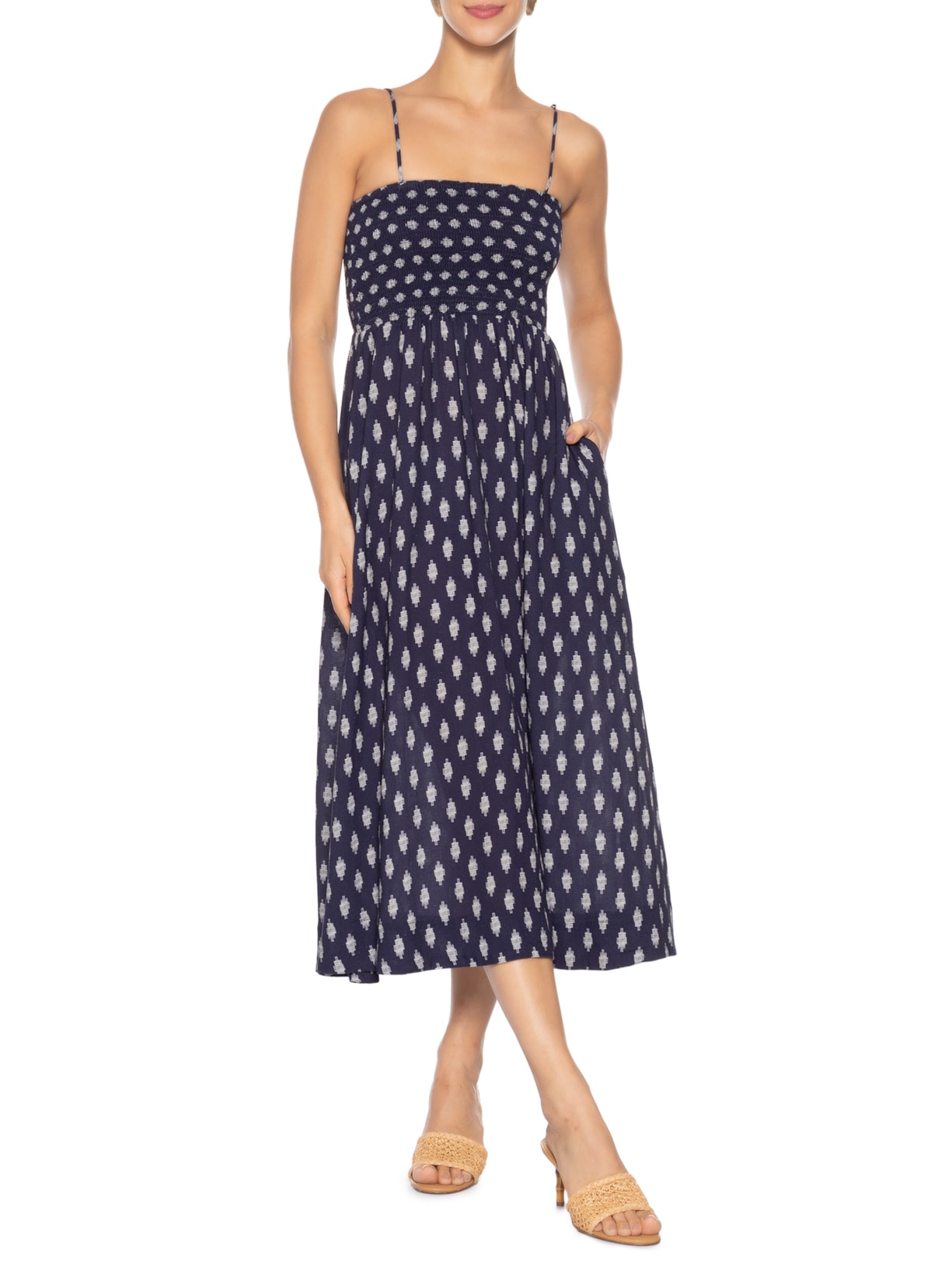 Vestido Lastéx Estampado Azul Lenny Niemeyer