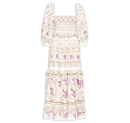 Vestido Lastex Poesia De Flor - Branco