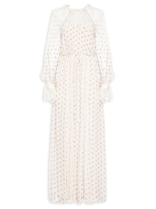Vestido Laura Estampado - Branco