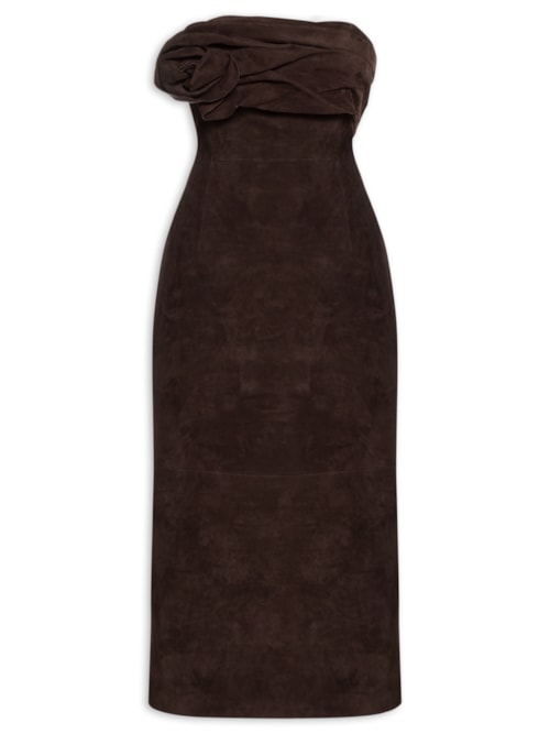 Vestido Leather 18 - Marrom