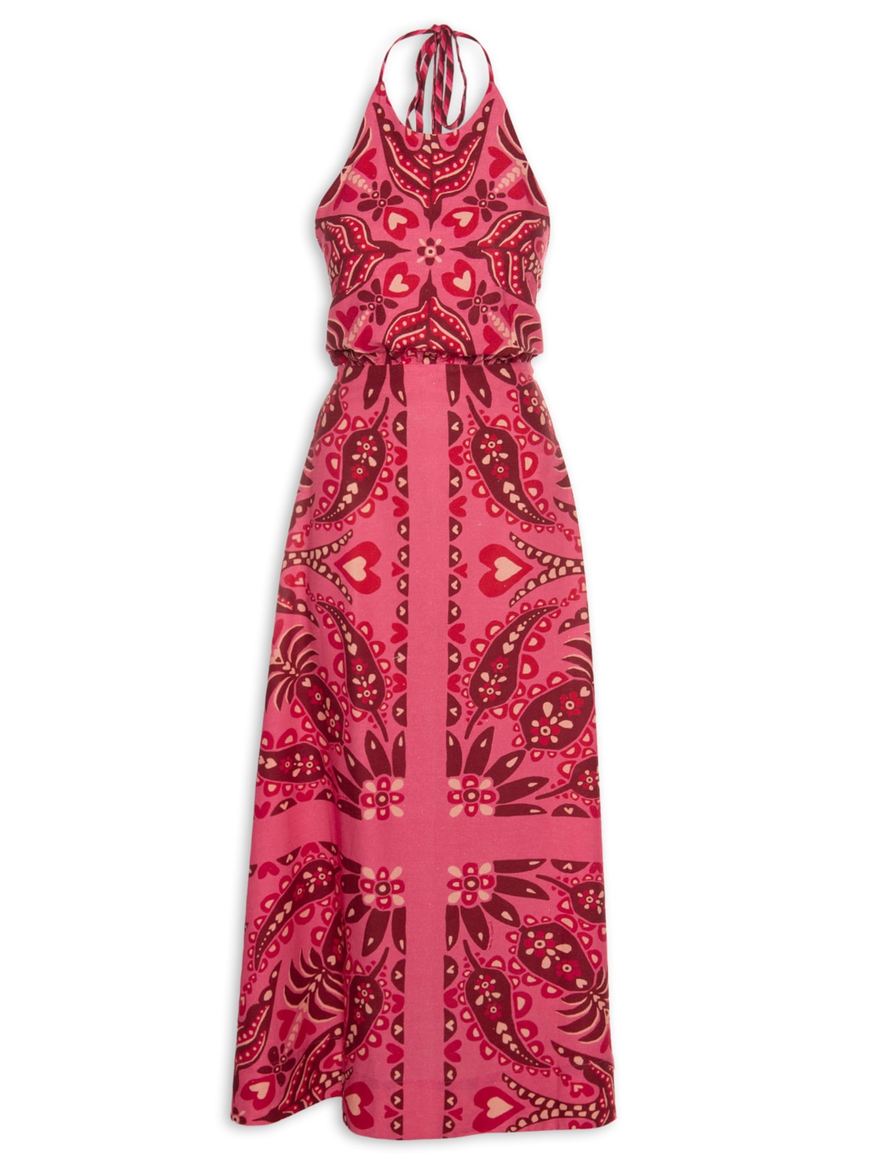 Vestido Lenço Andorinha Rosa Farm