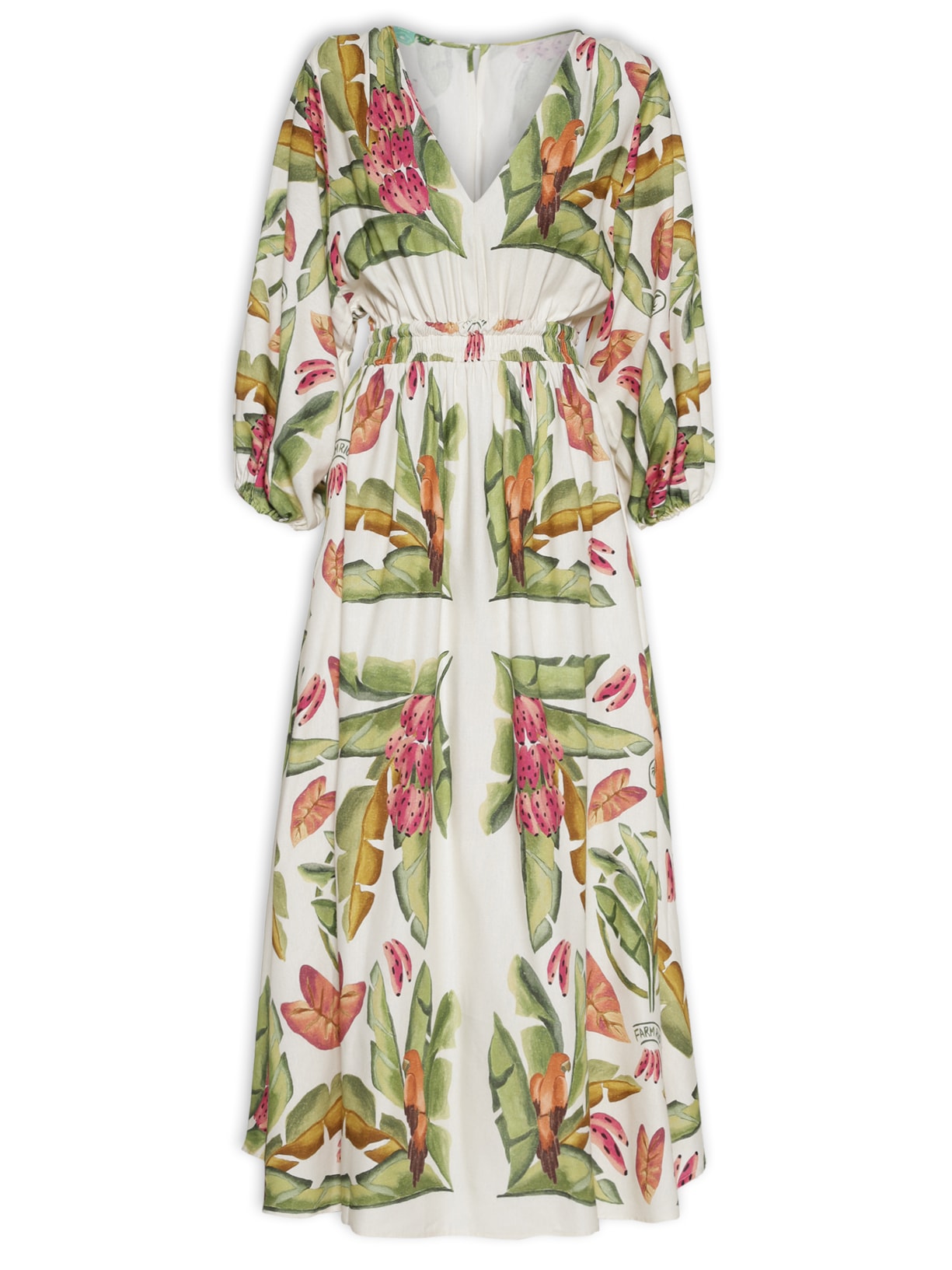 Vestido Lenço Folhagem de Verão - Verde