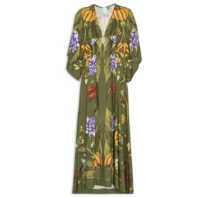 Vestido Lenço Tropical - Verde