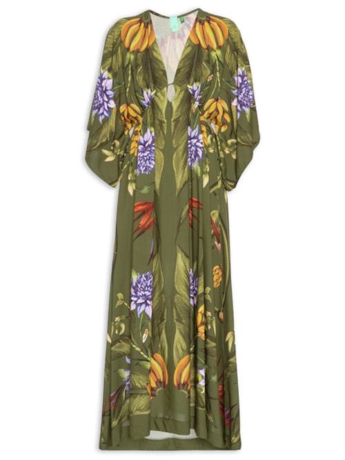 Vestido Lenço Tropical - Verde