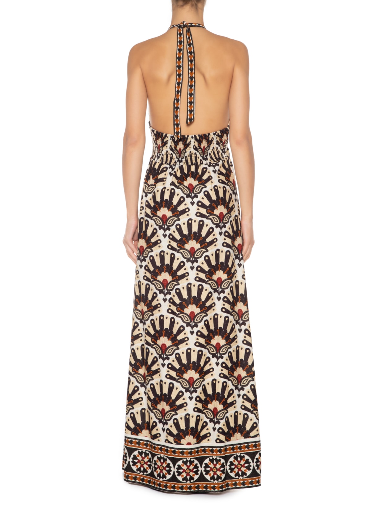 Vestido Leque De Flor Off White Farm