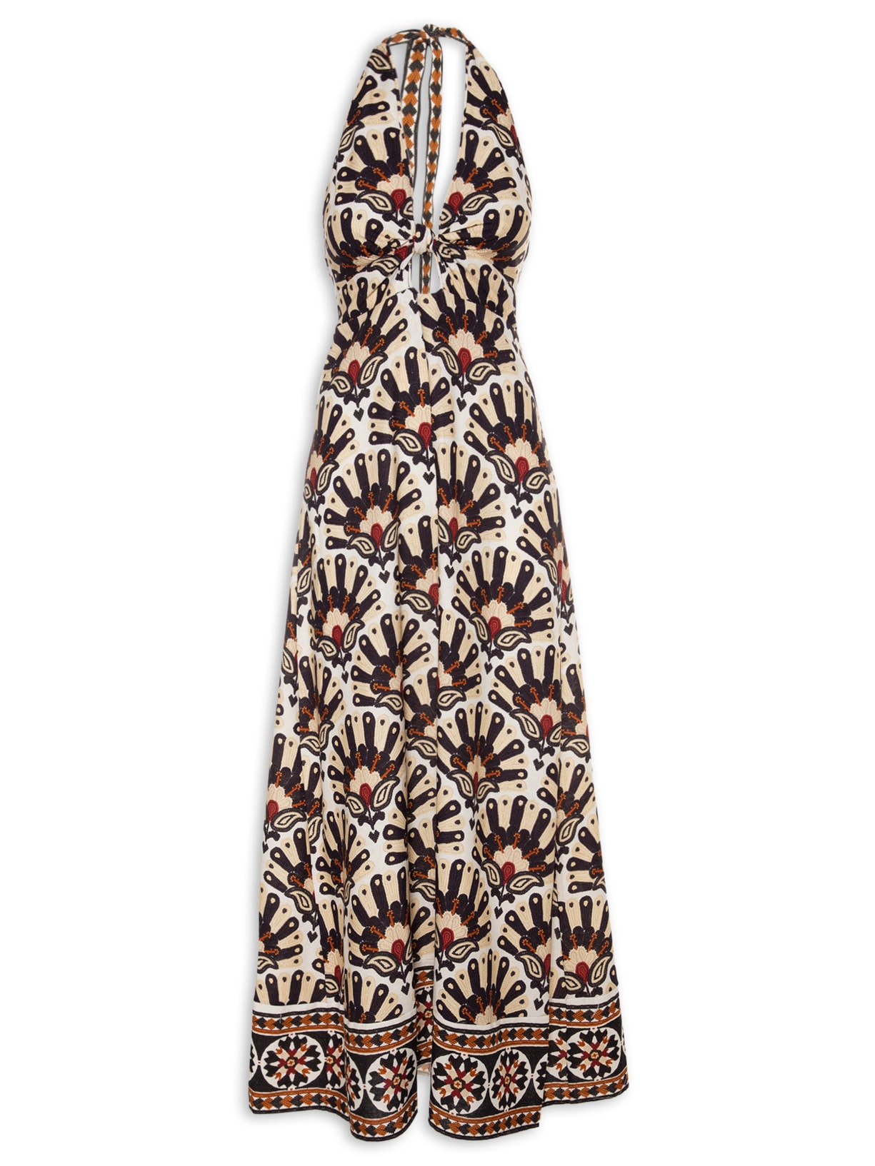 Vestido Leque De Flor Off White Farm