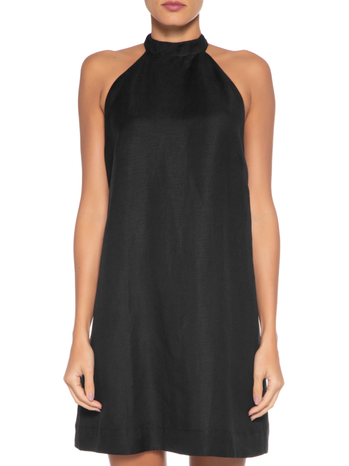 Vestido Linen Curto Preto Osklen