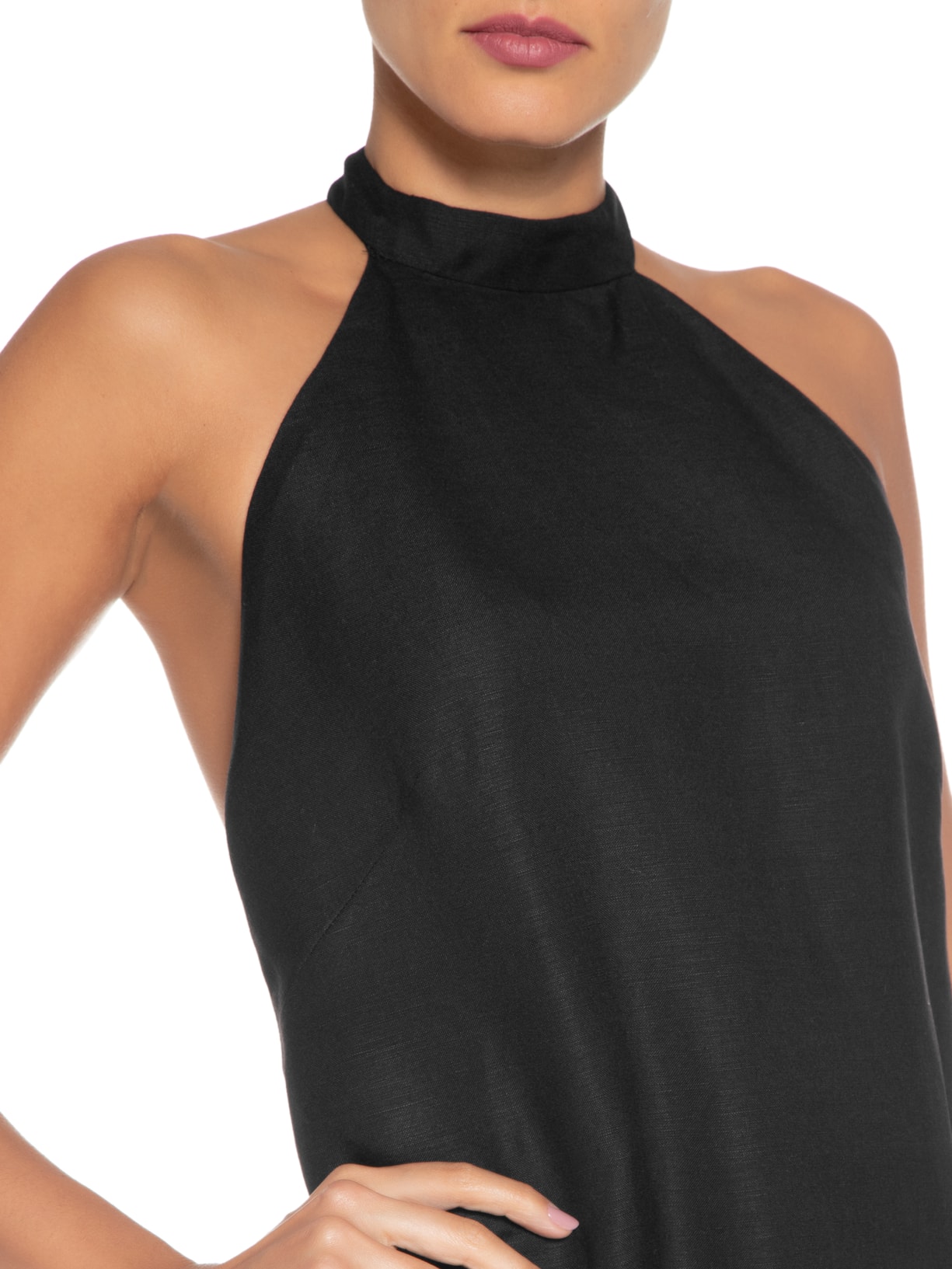 Vestido Linen Curto Preto Osklen