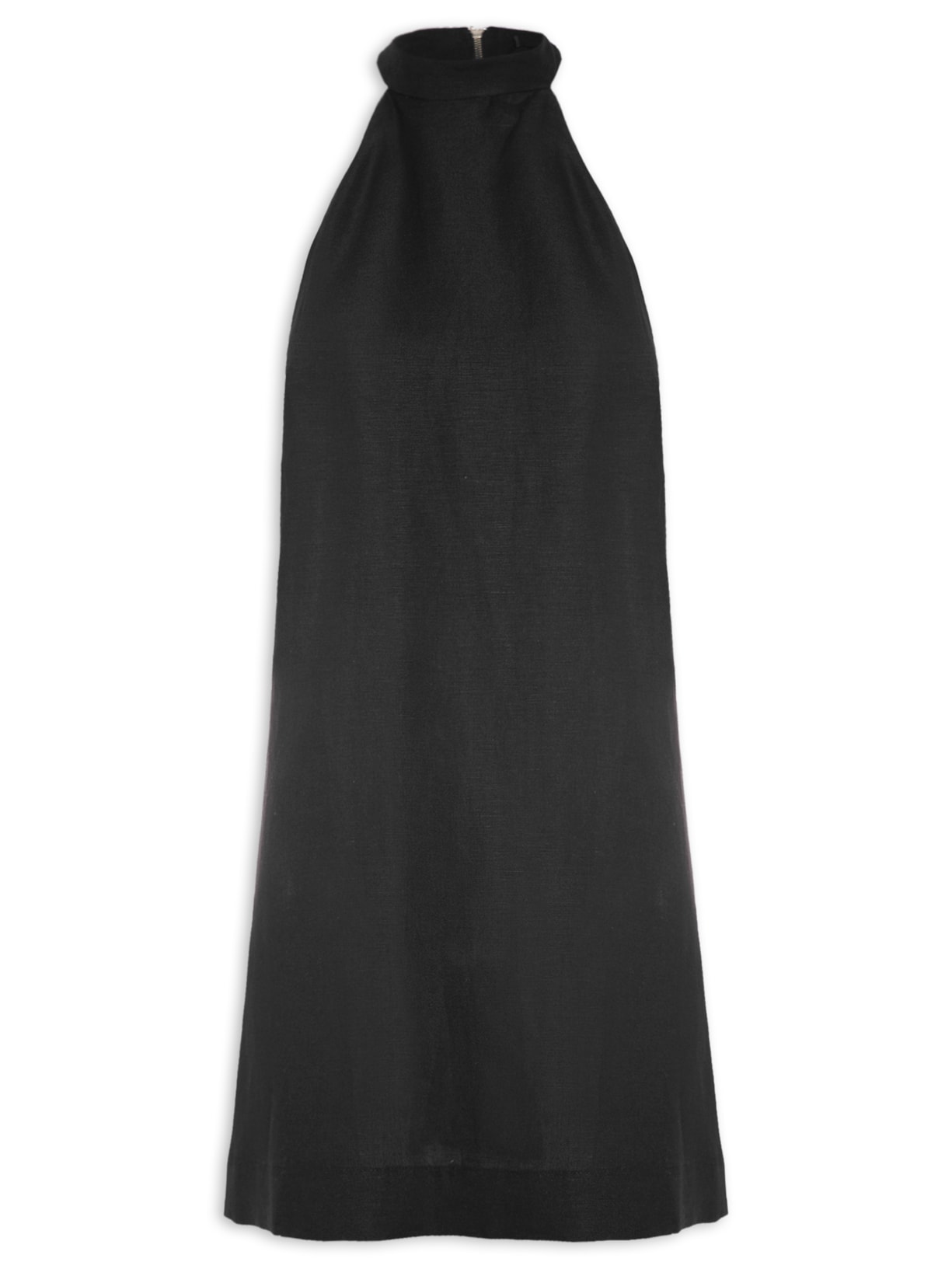 Vestido Linen Curto Preto Osklen