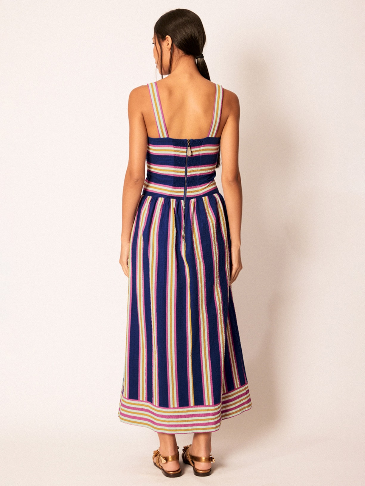 Vestido Lines Azul Mixed