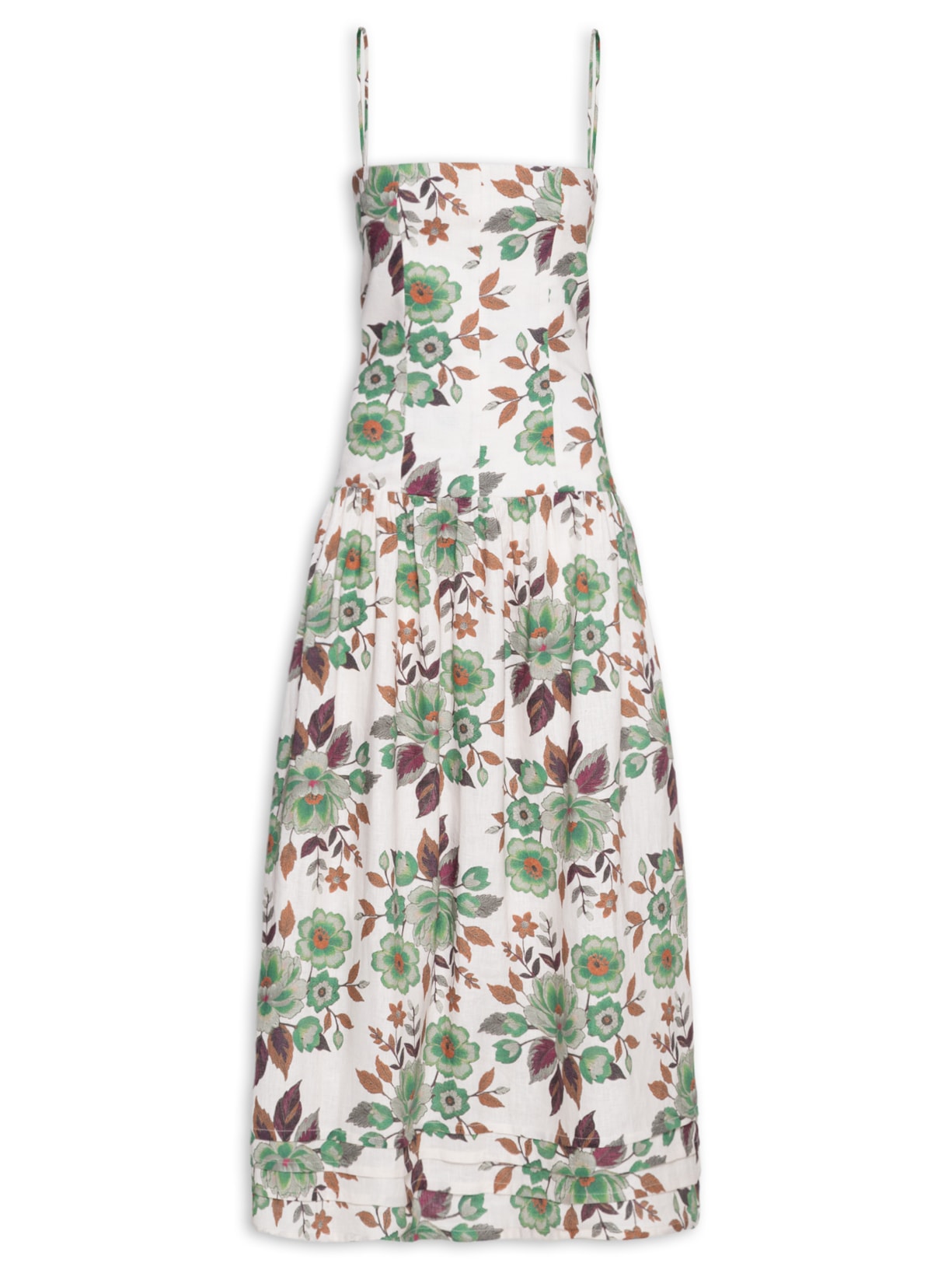 Vestido Linho Bouquet - Verde