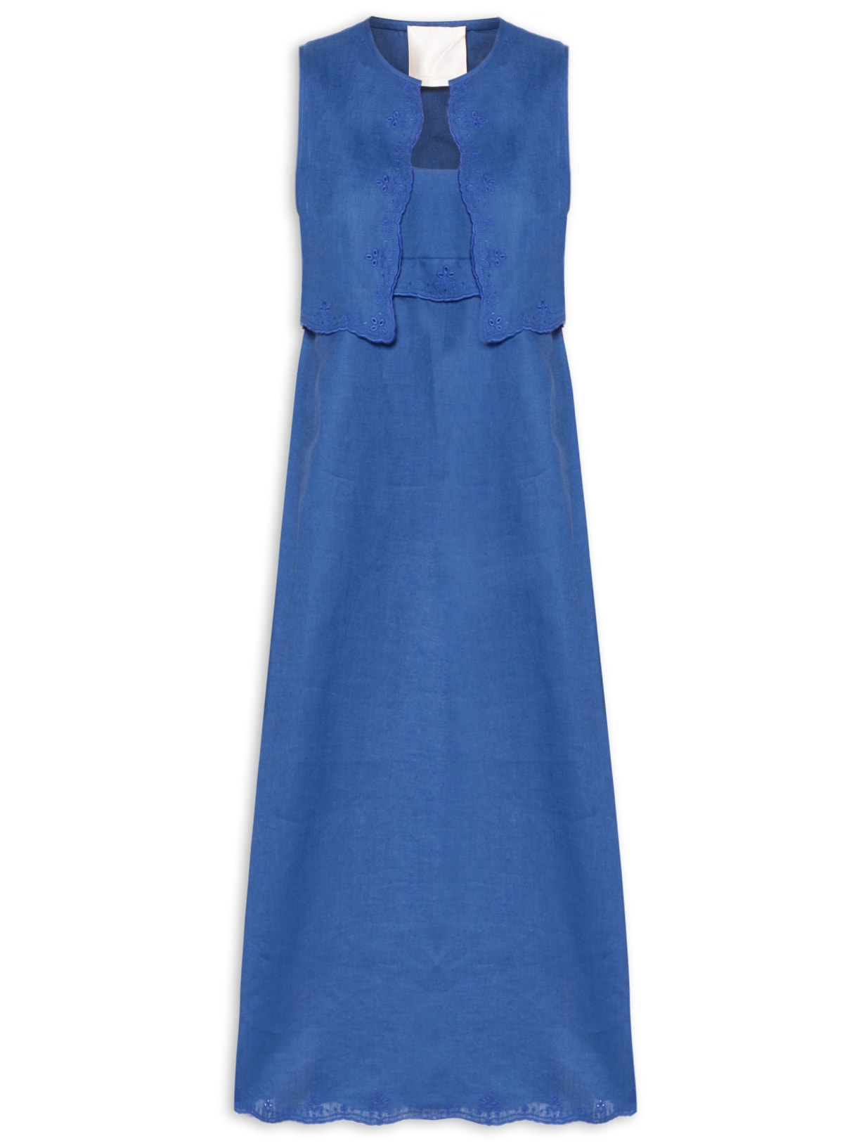 Vestido Linho Classic - Azul