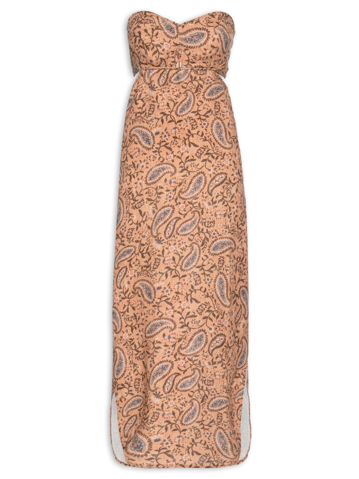Vestido Linho Estampa Hippie Ginger - Rosa