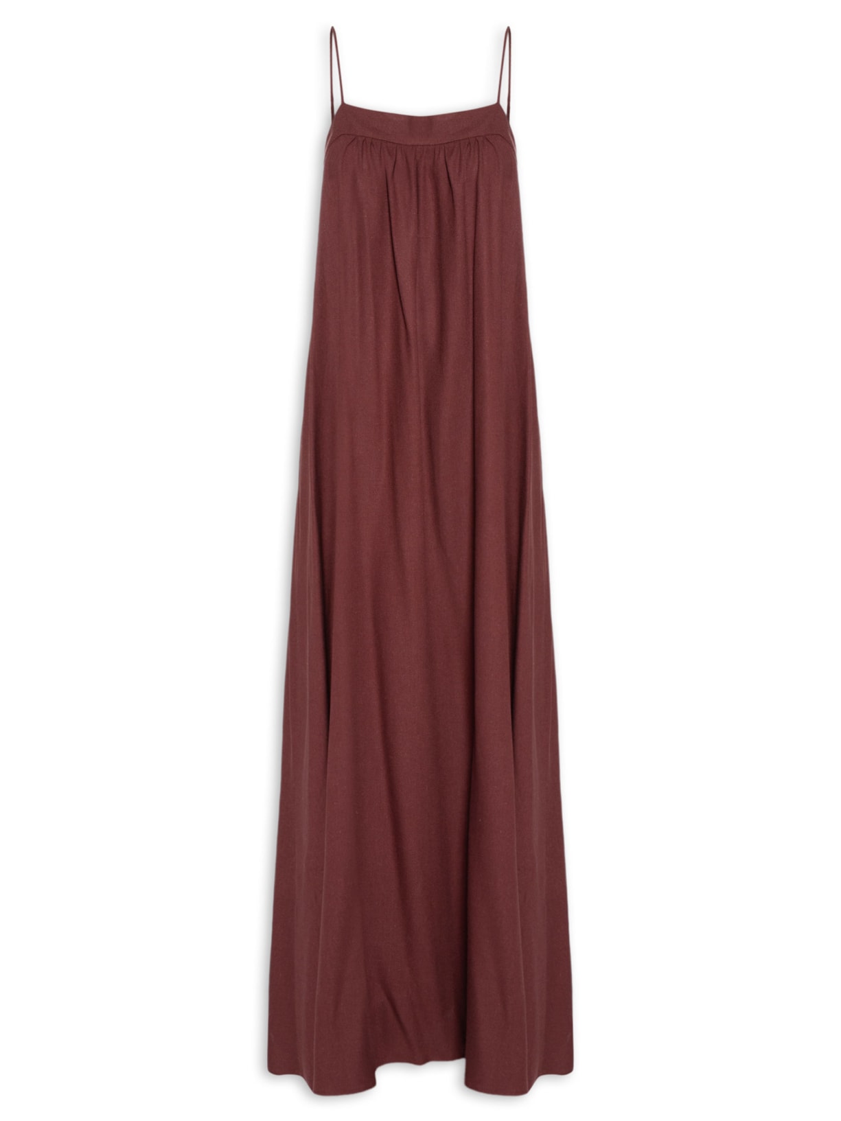 Vestido Linho Marrom Dress To