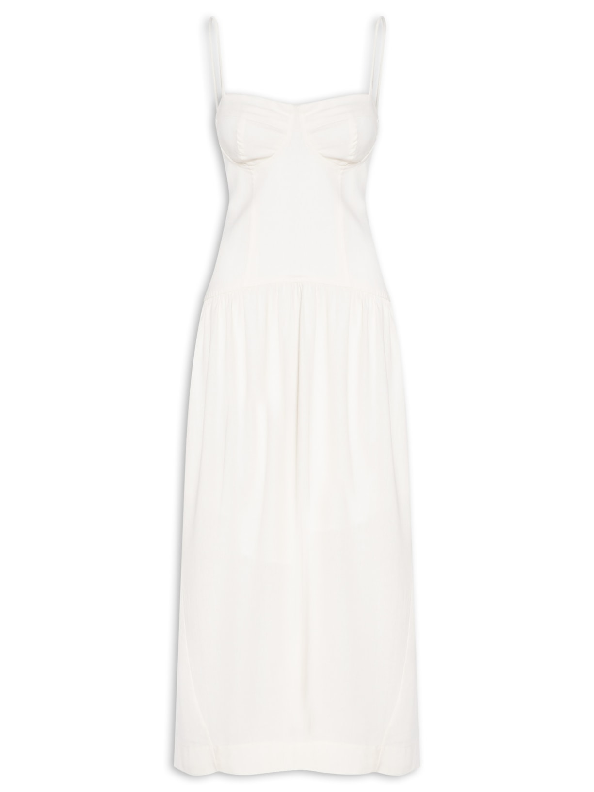 Vestido Linho Midi - Off White