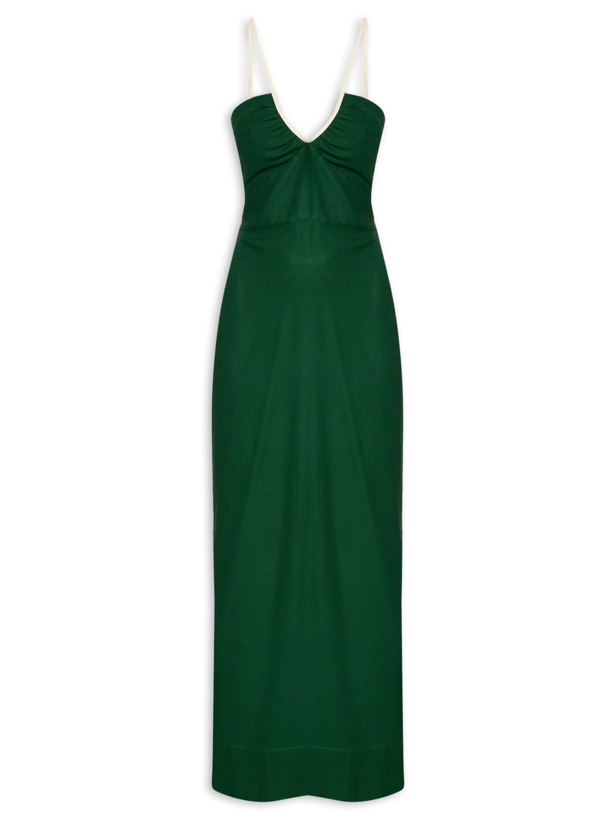 Vestido Linho Midi Vivos - Verde