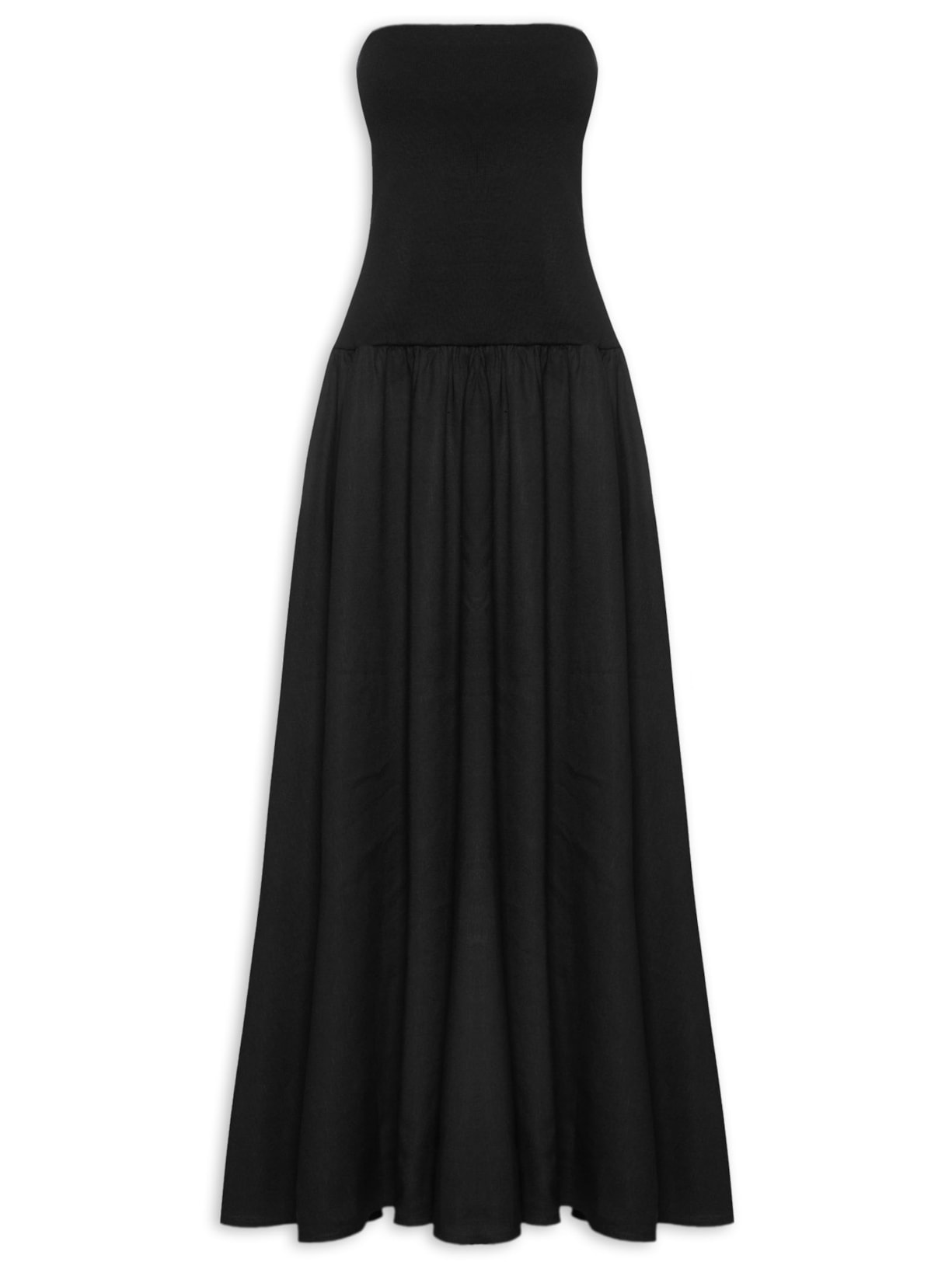 Vestido Linho - Preto
