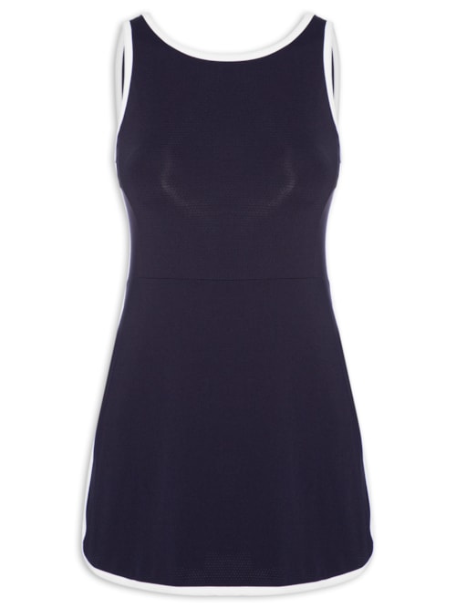 Vestido Liso - Azul