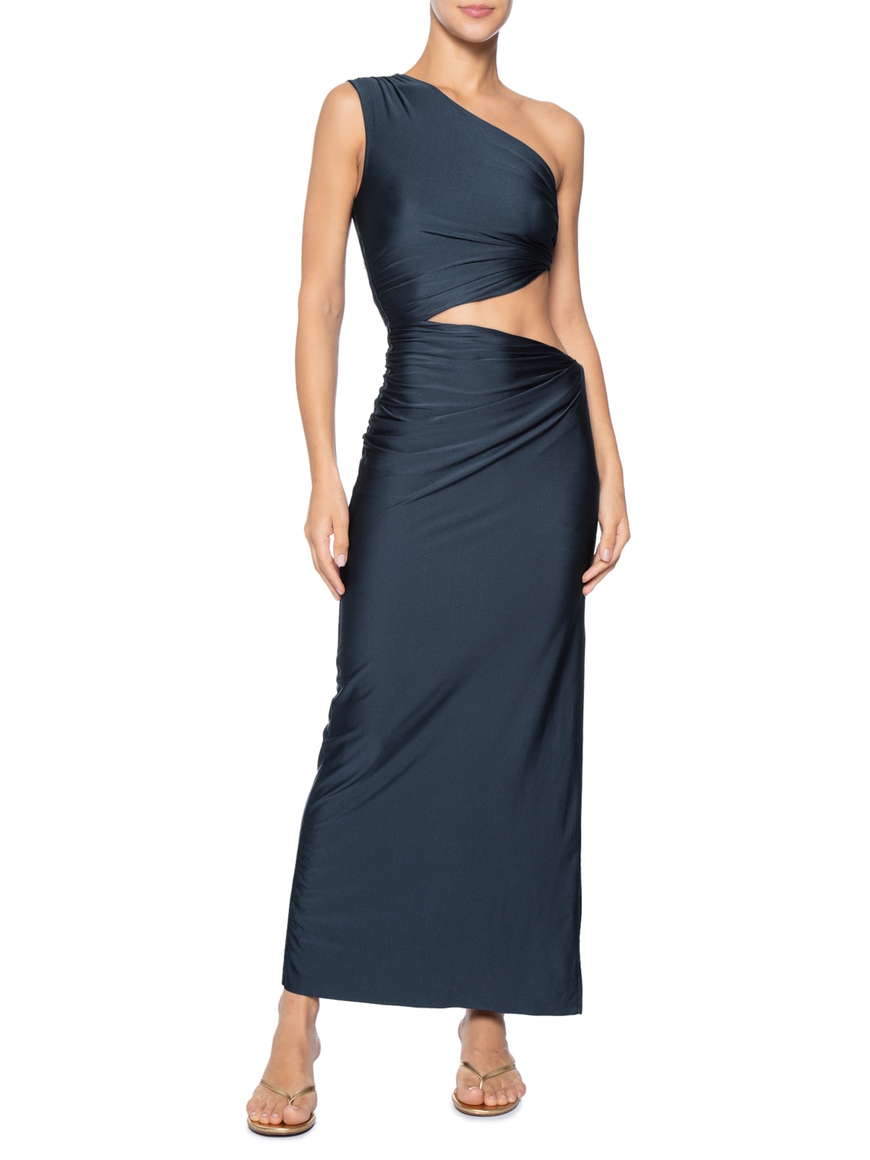 Vestido Liso Azul Cia Marítima