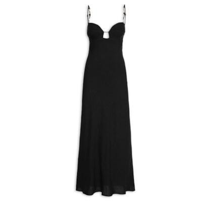 Vestido Liso - Preto