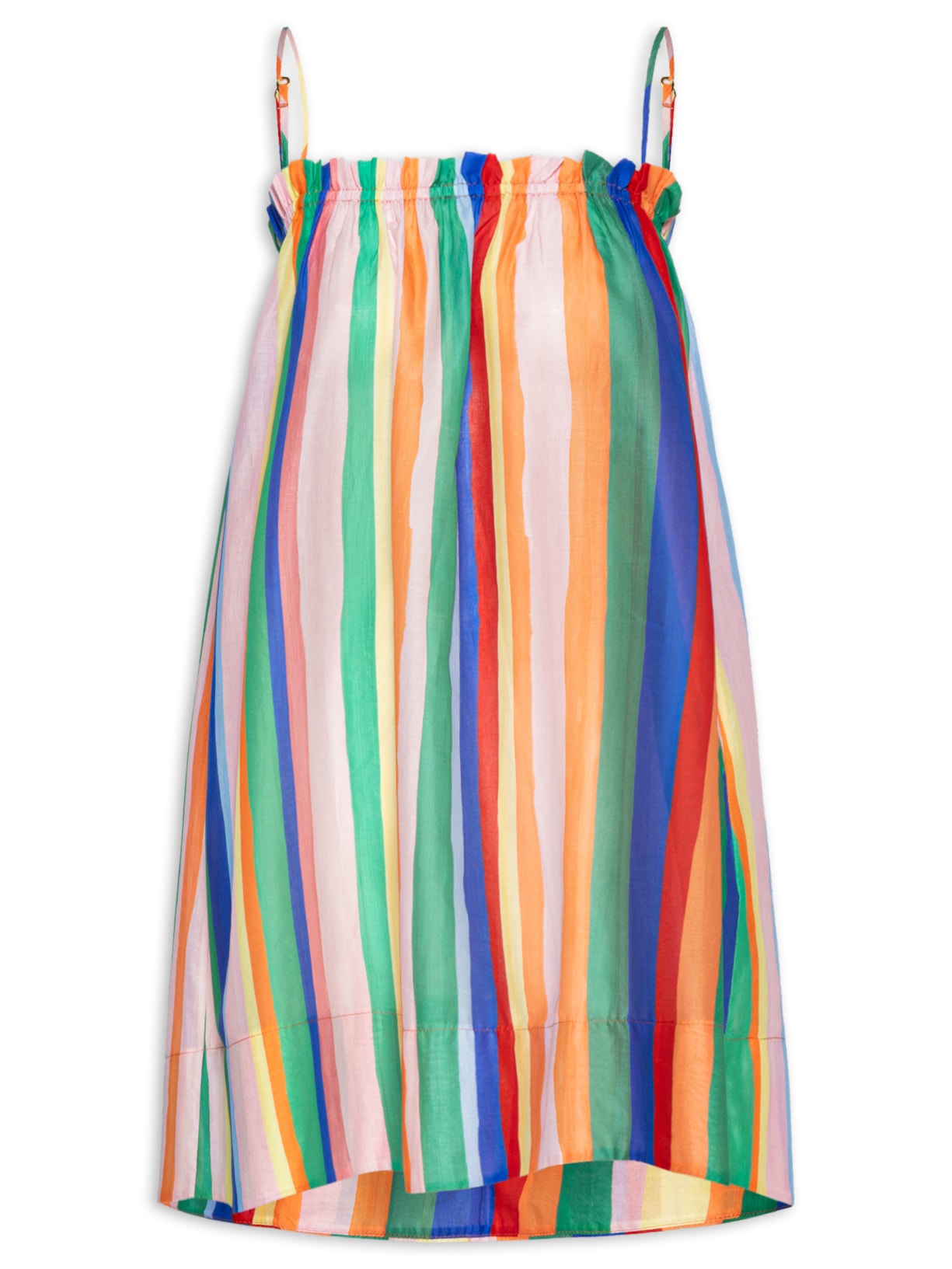 Vestido Listra Bananeira Bege Farm Praia