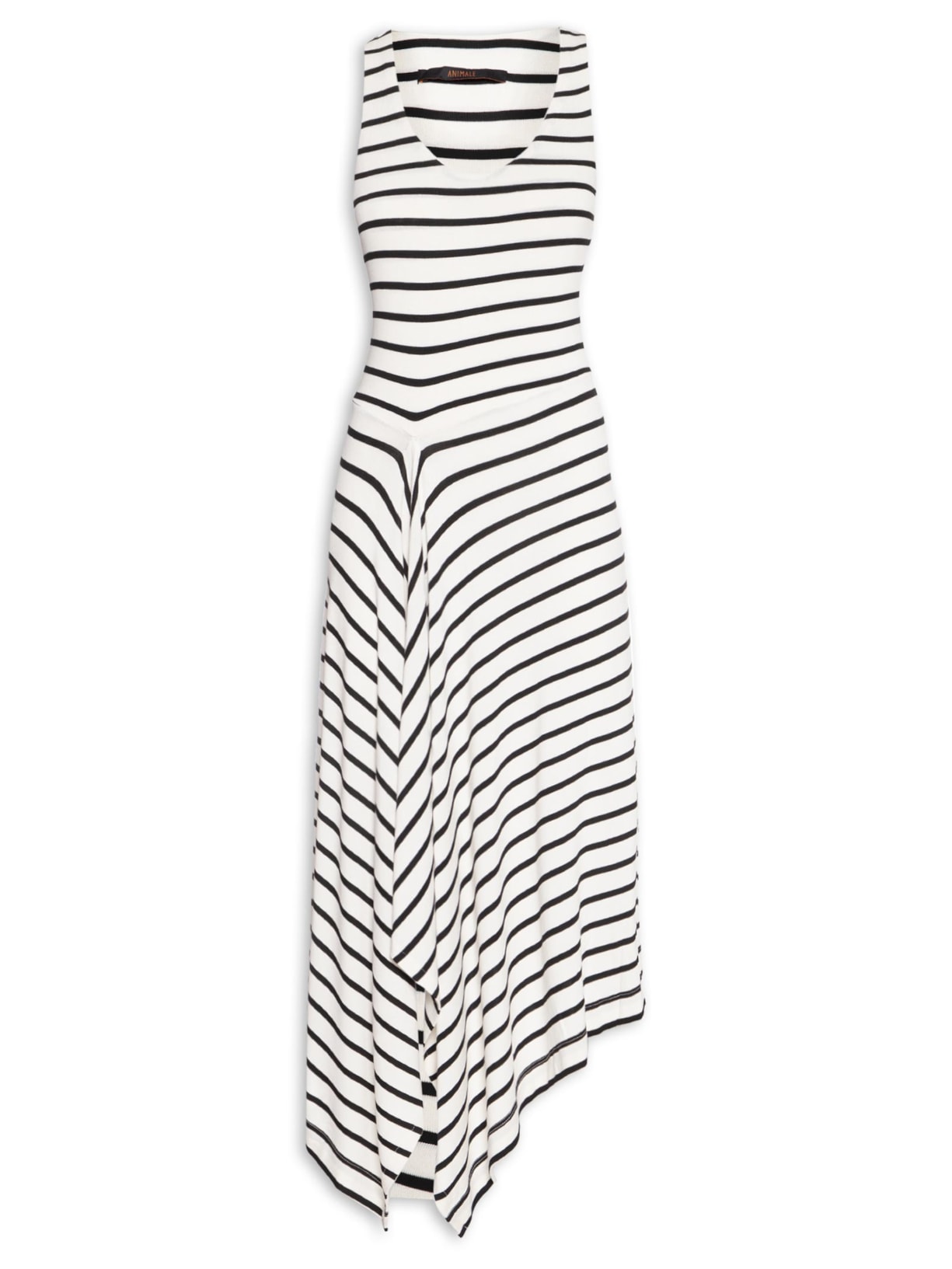 Vestido Listras Nadador - Off White