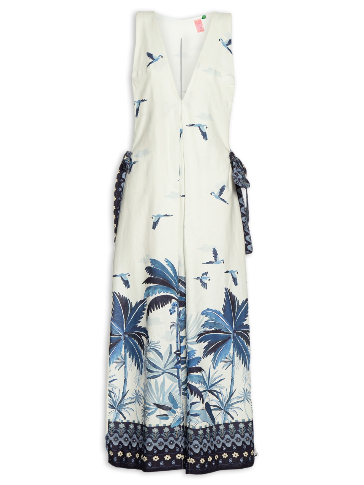 Vestido Localizado Céu Tropical - Azul
