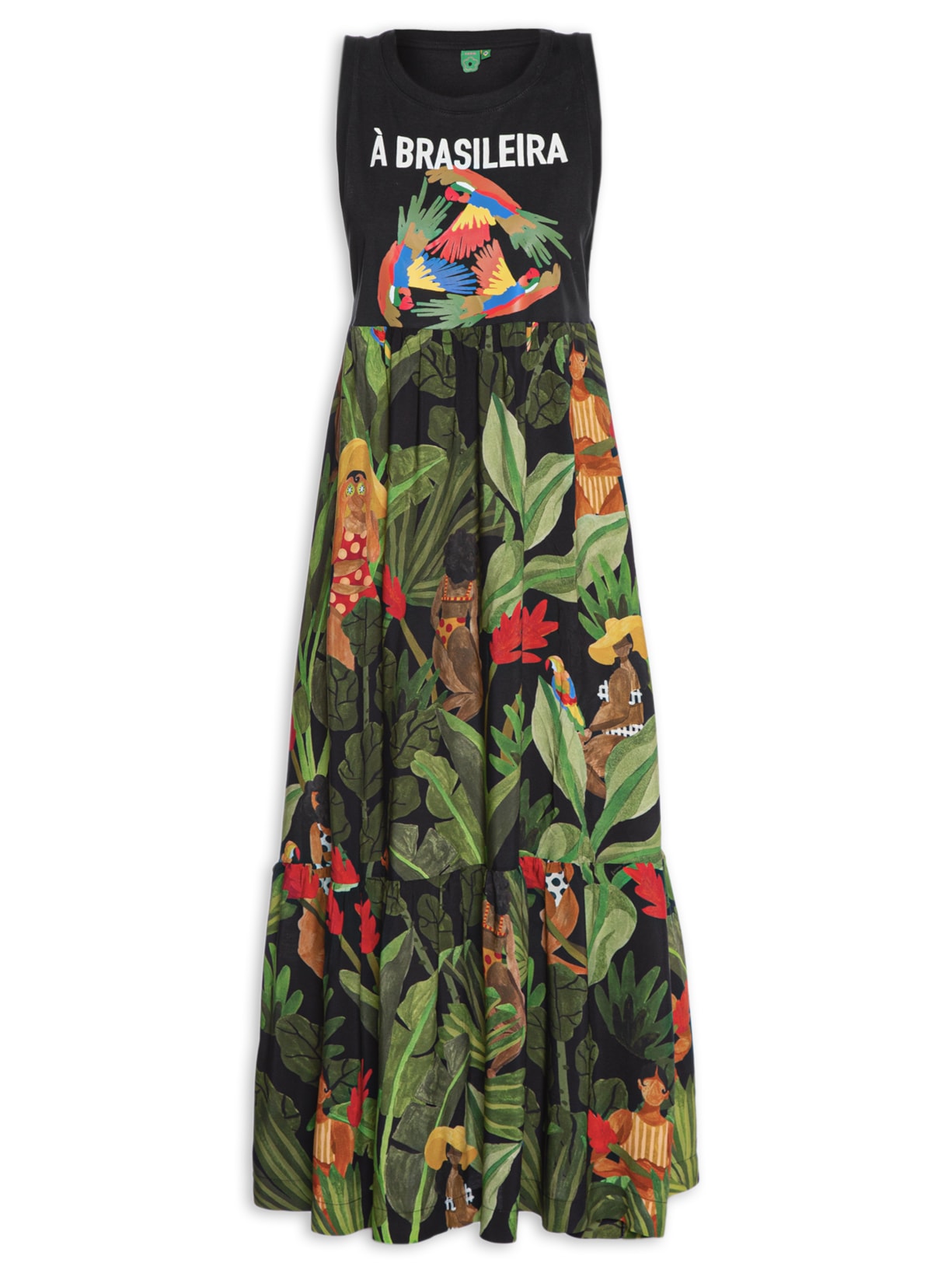 Vestido longo A Brasileira - Preto