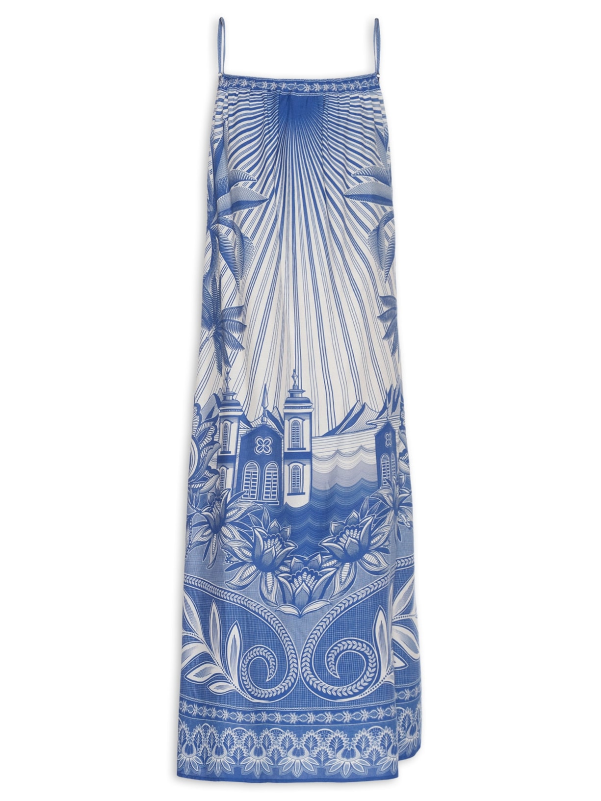 Vestido Longo Afeto Tropical - Branco